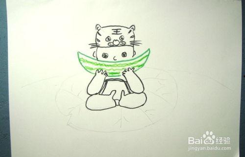 吃瓜简体画,简笔画中的社会百态